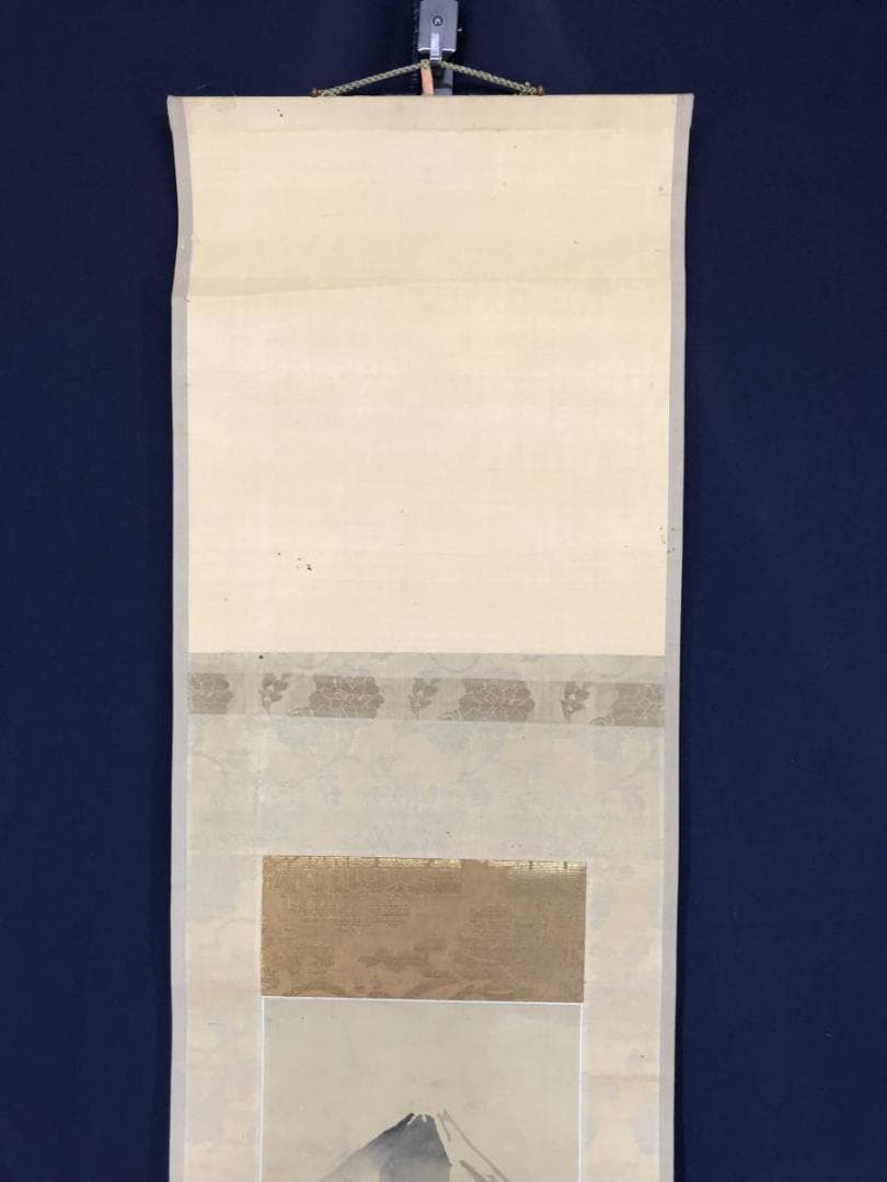 【模写】谷文晁/富士図/富士山図/富岳図/掛軸/名家伝来/AB-957