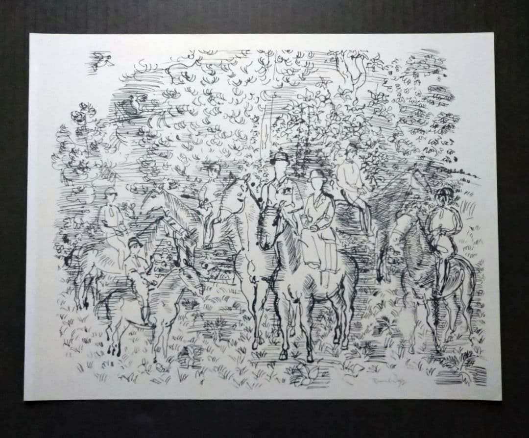 bラウル・デュフィの 乗馬　リトグラフ 本物保証