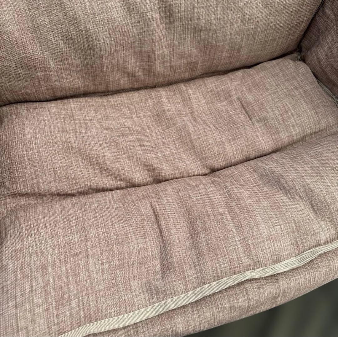 ロゴスLOGOS グランベーシック　折りたたみ式ベージュファブリックチェア