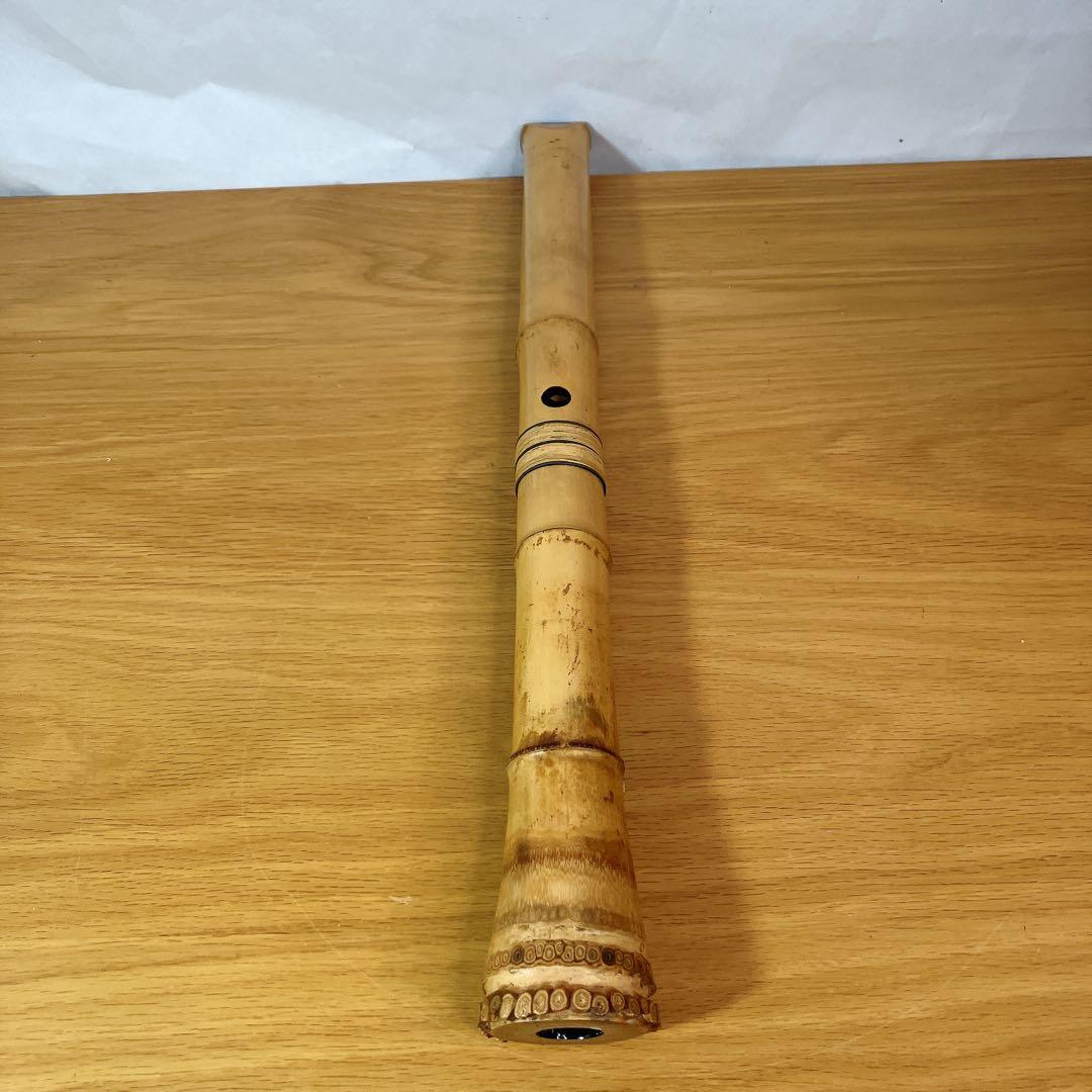 尺八 竹治銘 約1.4尺 42cm 和楽器 伝統工芸 竹製 管楽器