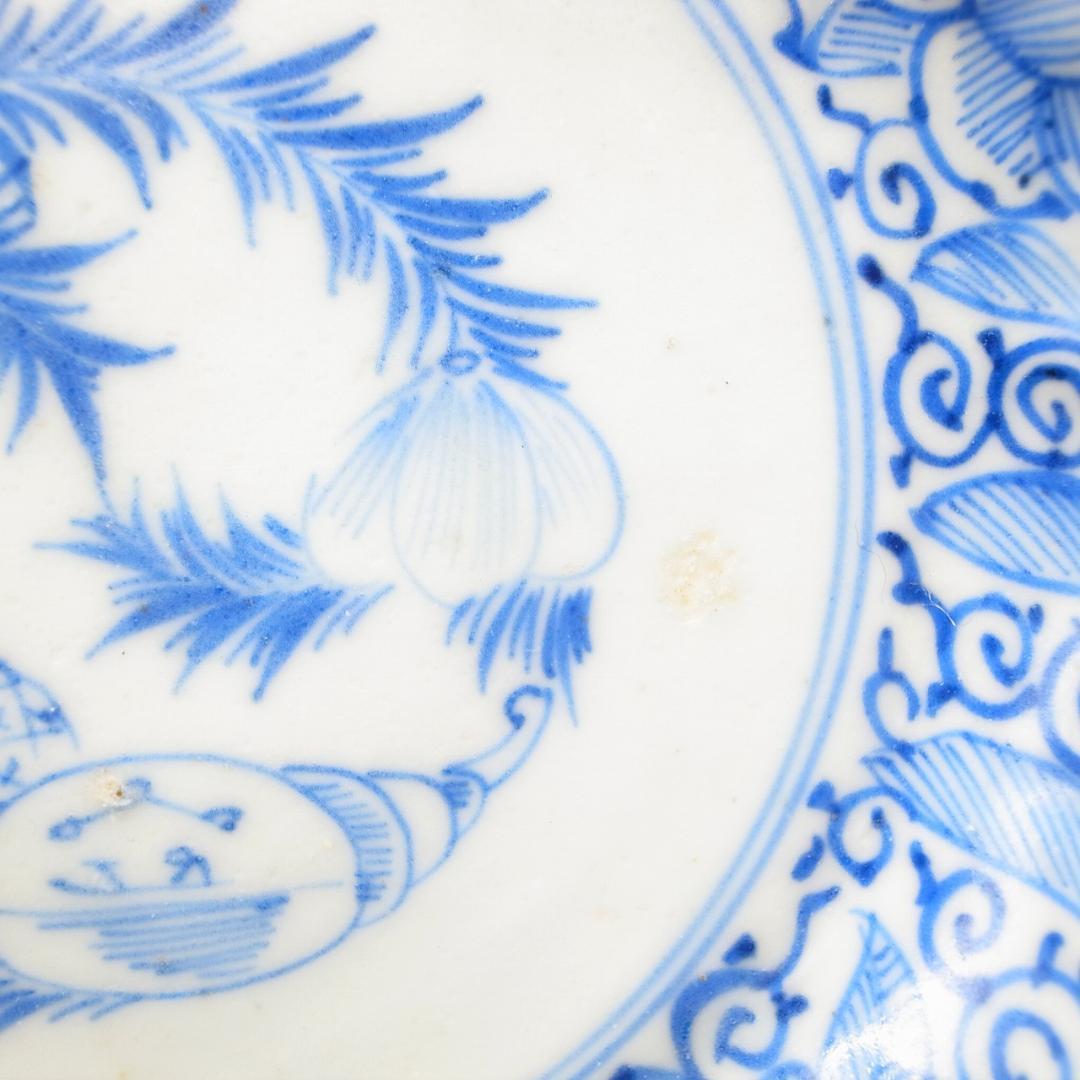 古伊万里　線画　パイナップル　なます皿　2枚