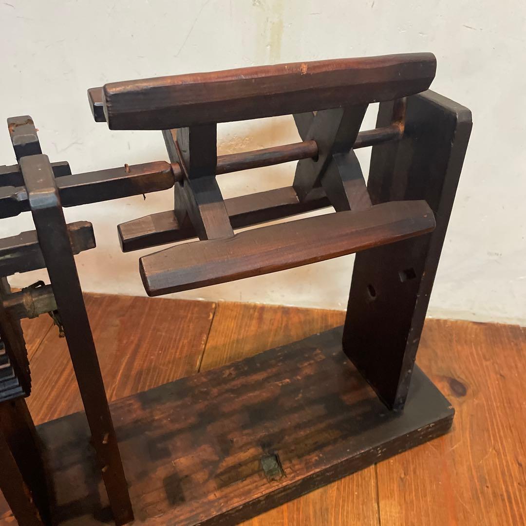 希少　年代物　木製　糸巻き機　本体　ヴィンテージ　古道具　古民家　当時物