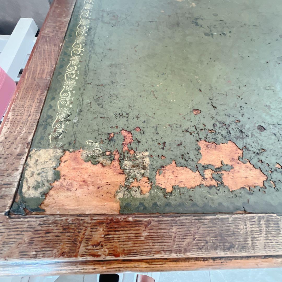 アンティーク 木製デスク 4引き出し