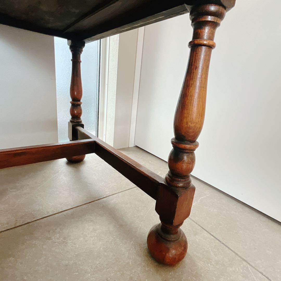 アンティーク 木製デスク 4引き出し