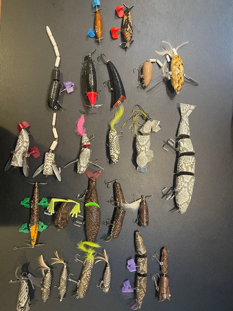 トップウォータールアーマグナムケイズ　アメリカンドリーム　蛇皮ルアー　まとめ売り