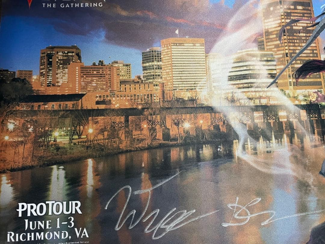 PRO TOUR優勝者サイン入り 会場限定プレイマット ケース付き