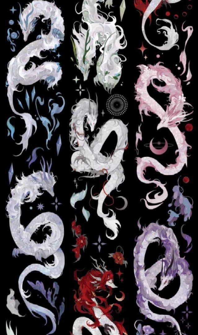 切売 568★ 海外 マスキングテープ マステ PET 装飾 龍 竜 贝壳銀