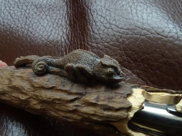 中山英俊 ボルトアクション・ボールペン カメレオン 根付