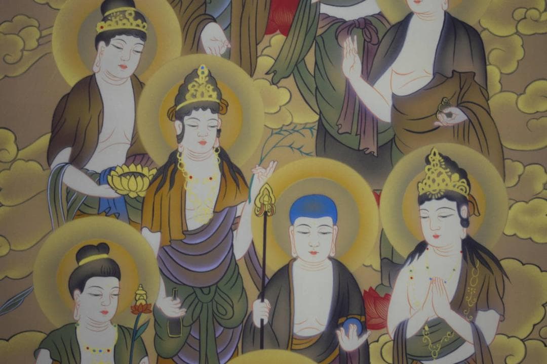 真作/雲峰/十三佛図/布袋屋掛軸HG-724