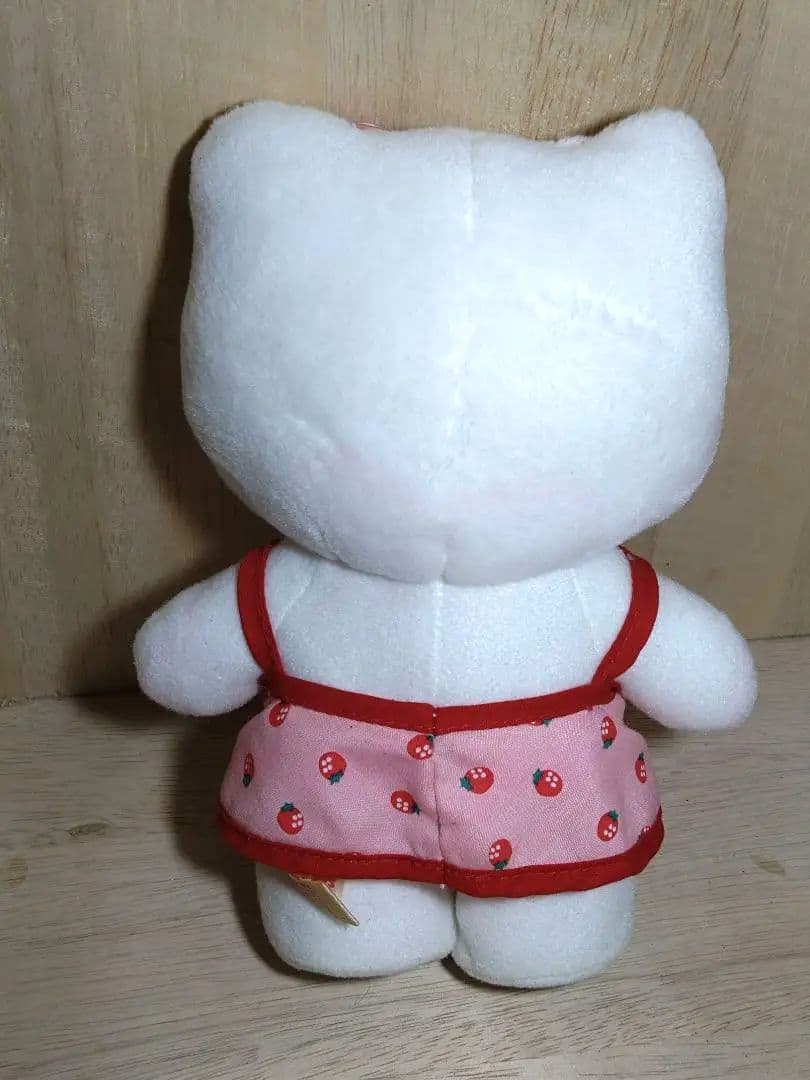激レア☆イチゴ柄キャミソールキティ　ピンク　ぬいぐるみ　2002年　非売品
