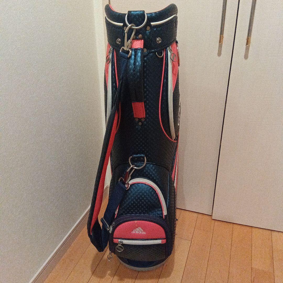 adidas キャディバッグ ネイビー/ピンク