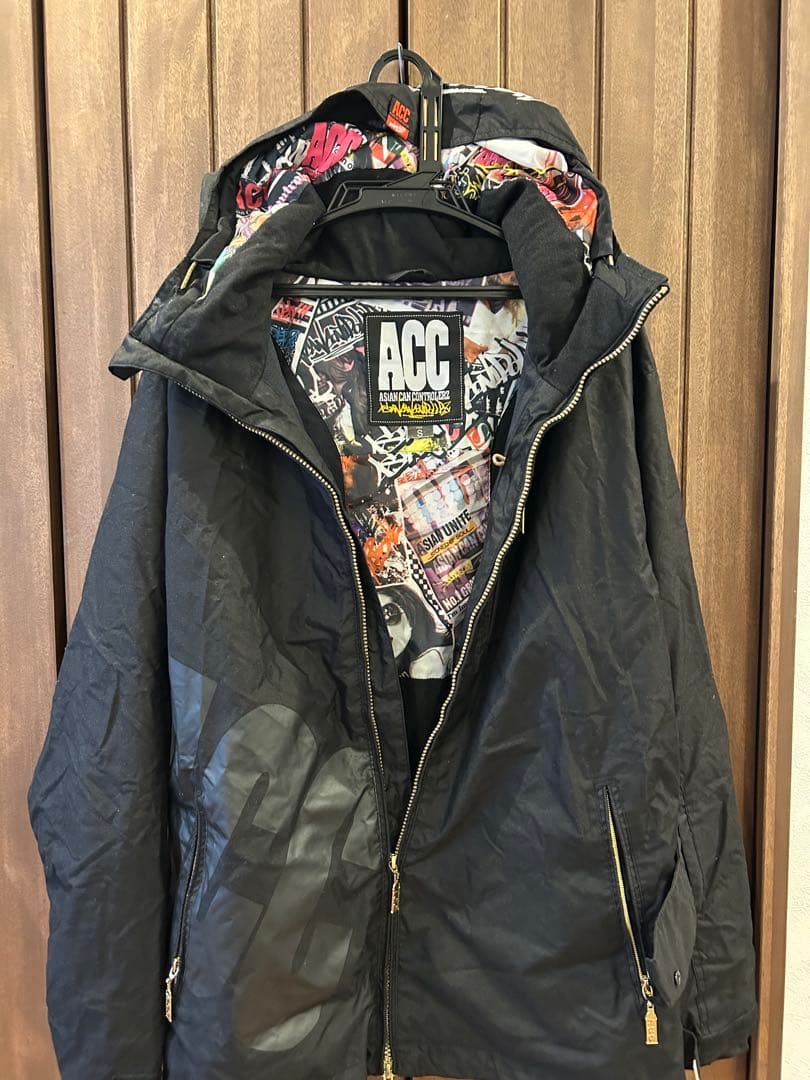 スノボウェア 上下セット メンズ ACC 黒 ピンク 派手 オシャレ