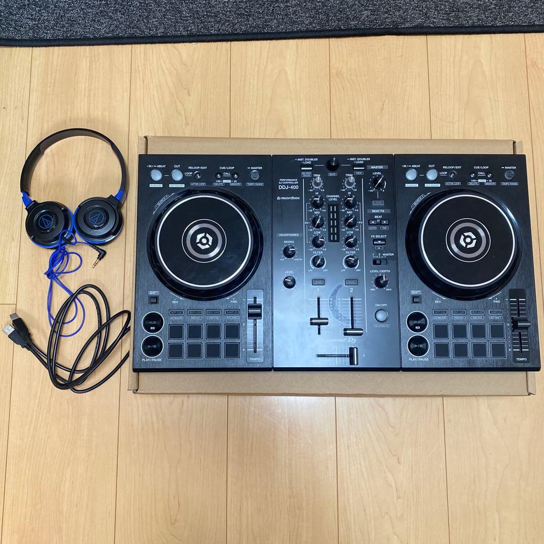 DDJ-400 DJコントローラー ヘッドフォン付き