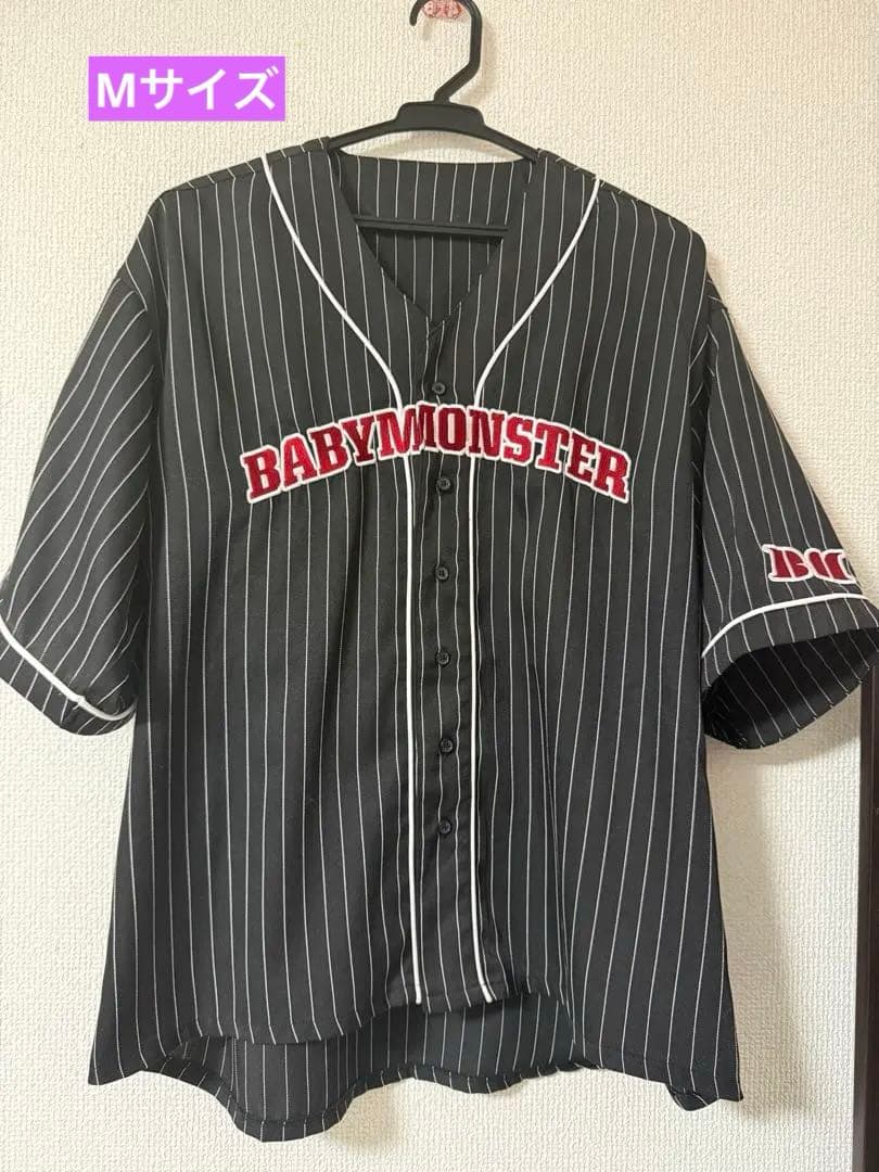 公式 ベビモン ベースボールシャツ BLACK 黒 Mサイズ