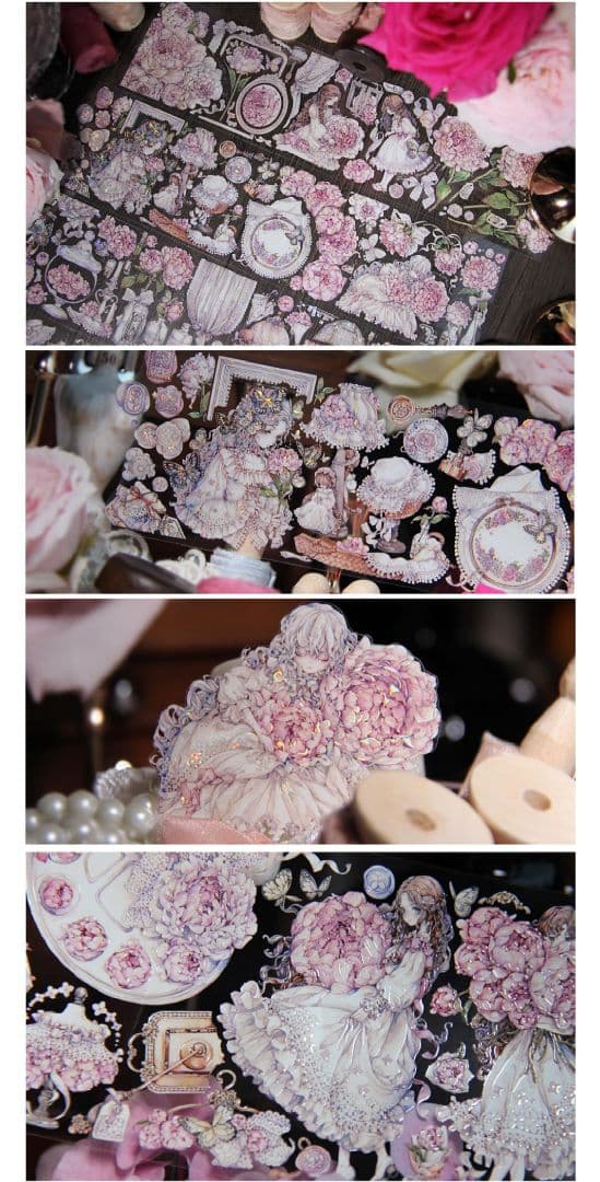 ✩再販✩J684＃芍药季(贝壳光)LION切売り海外人物マステ女子