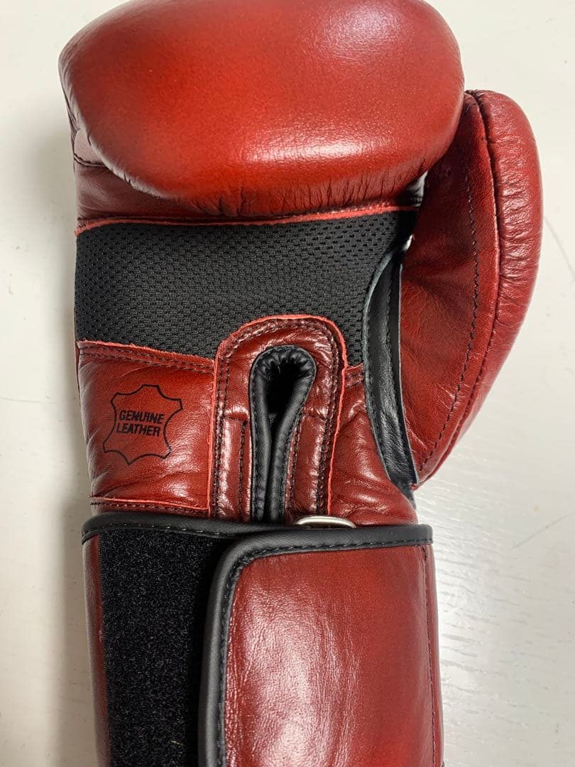 新品未使用TITLE ボクシンググローブ 赤 本革　16オンズ