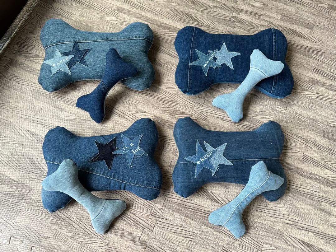 クッション　カートなどに〜　② デニムリメイク