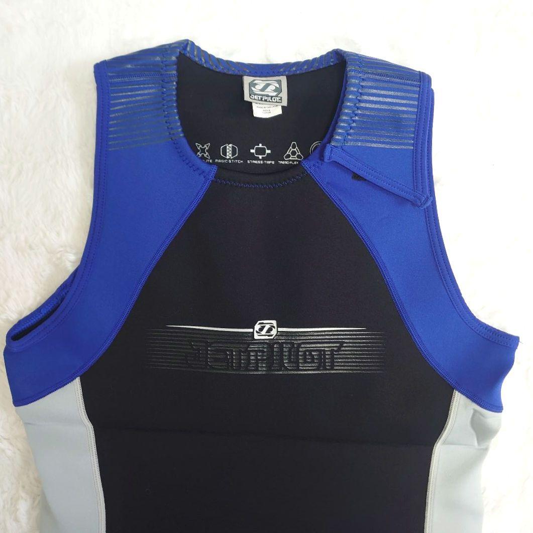 【未使用タグ付き】ウェットスーツ ロングジョンとジャケット　黒と青　Lサイズ