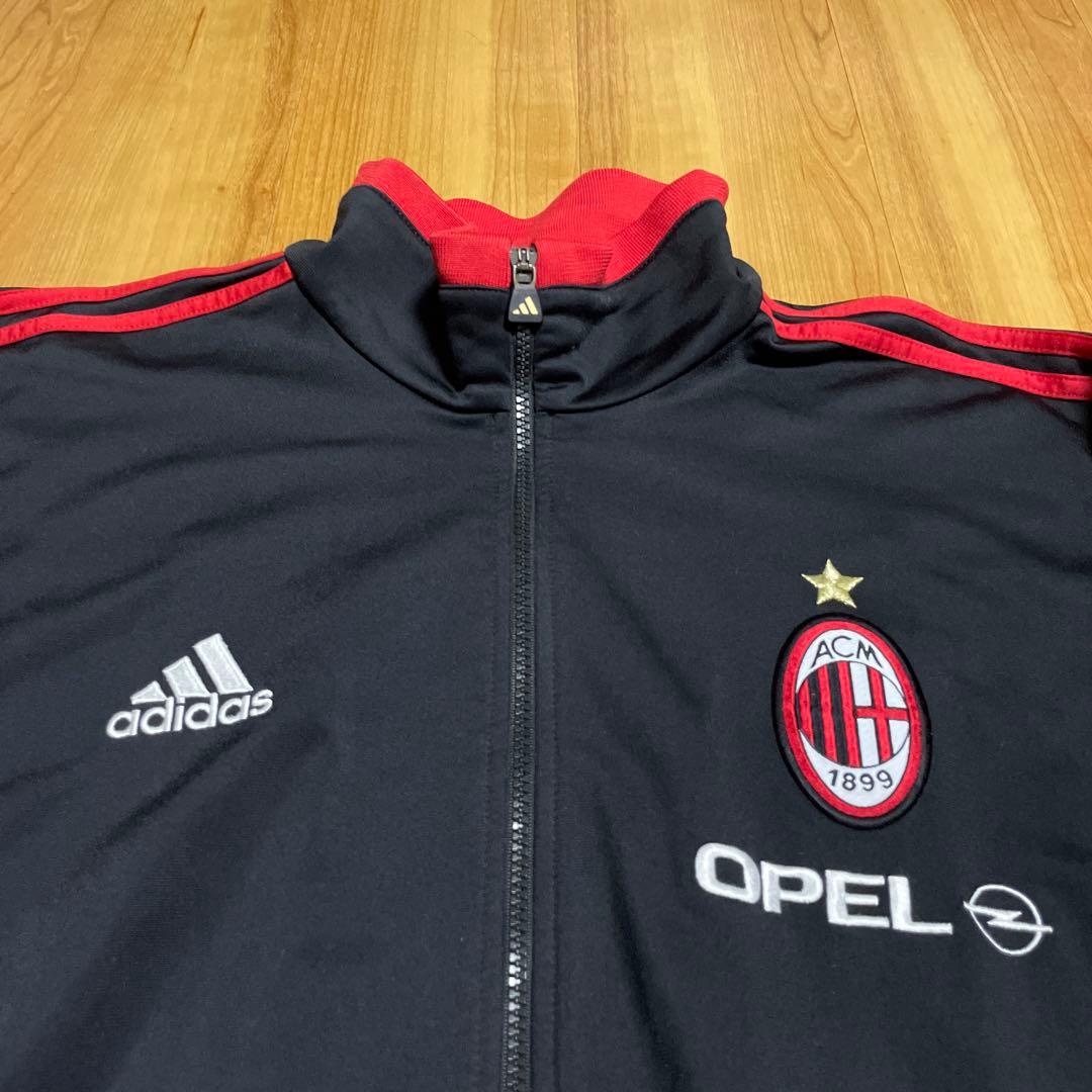 adidas ACミラン ジャージ 黒/赤アンセムジャケット