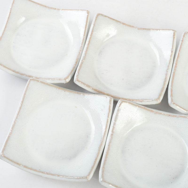 和食器　茶懐石　萩焼　吉賀將夫作　小皿　五客　共箱　V　9516