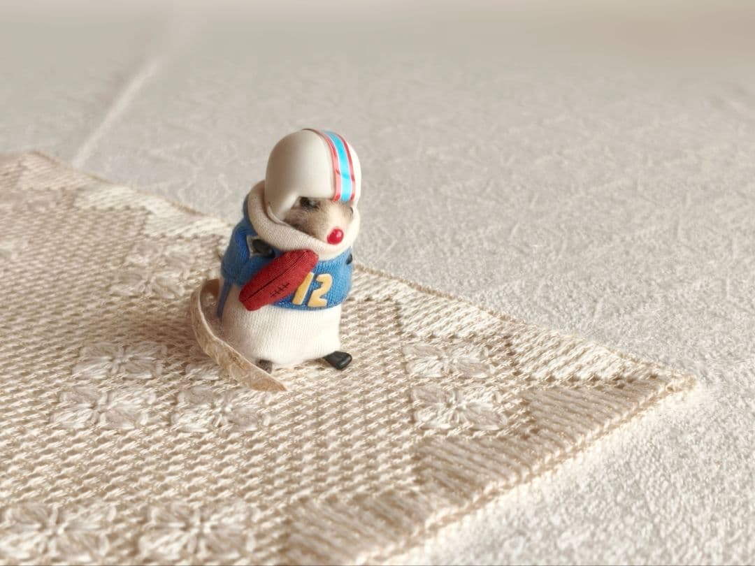 * vintage figure ❀ふんわり可愛い ラグビー選手の ネズミくん