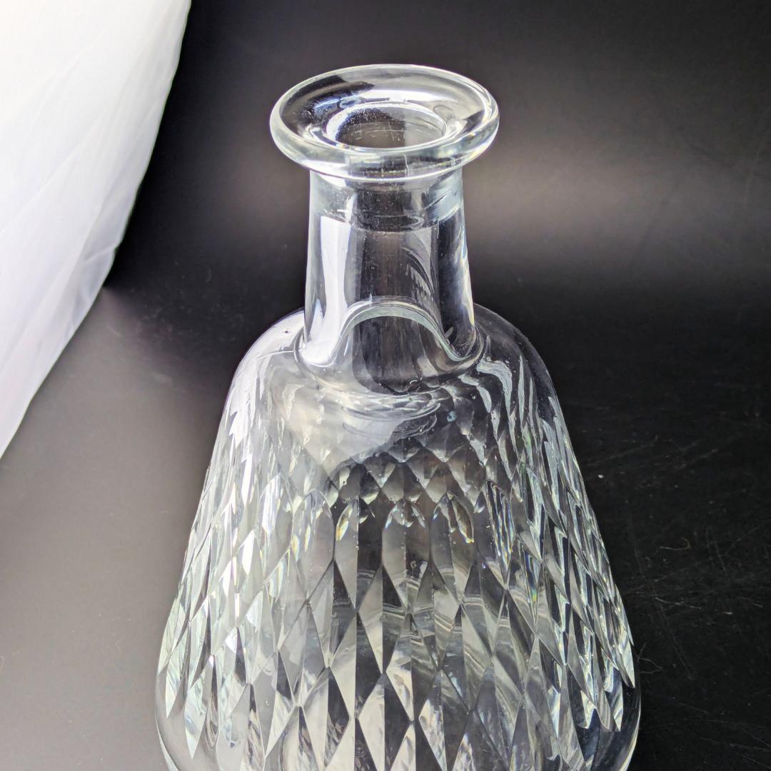 バカラ アルマニャック ダイヤカット デキャンタ 仏ヴィンテージ 刻印 上質美品