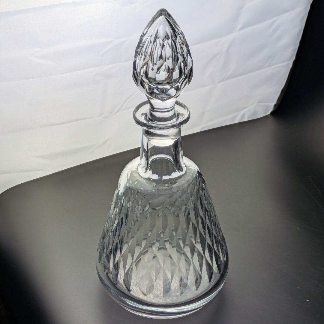 バカラ アルマニャック ダイヤカット デキャンタ 仏ヴィンテージ 刻印 上質美品