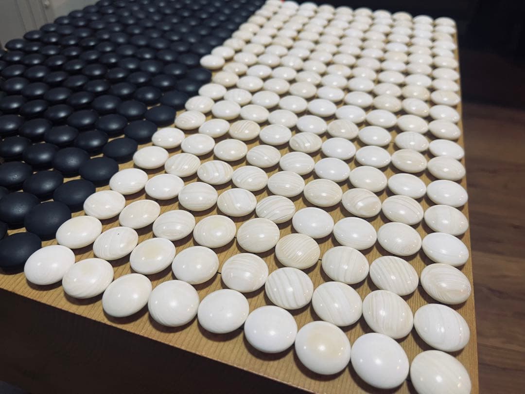 囲碁 蛤碁石180個 那智黒石181個