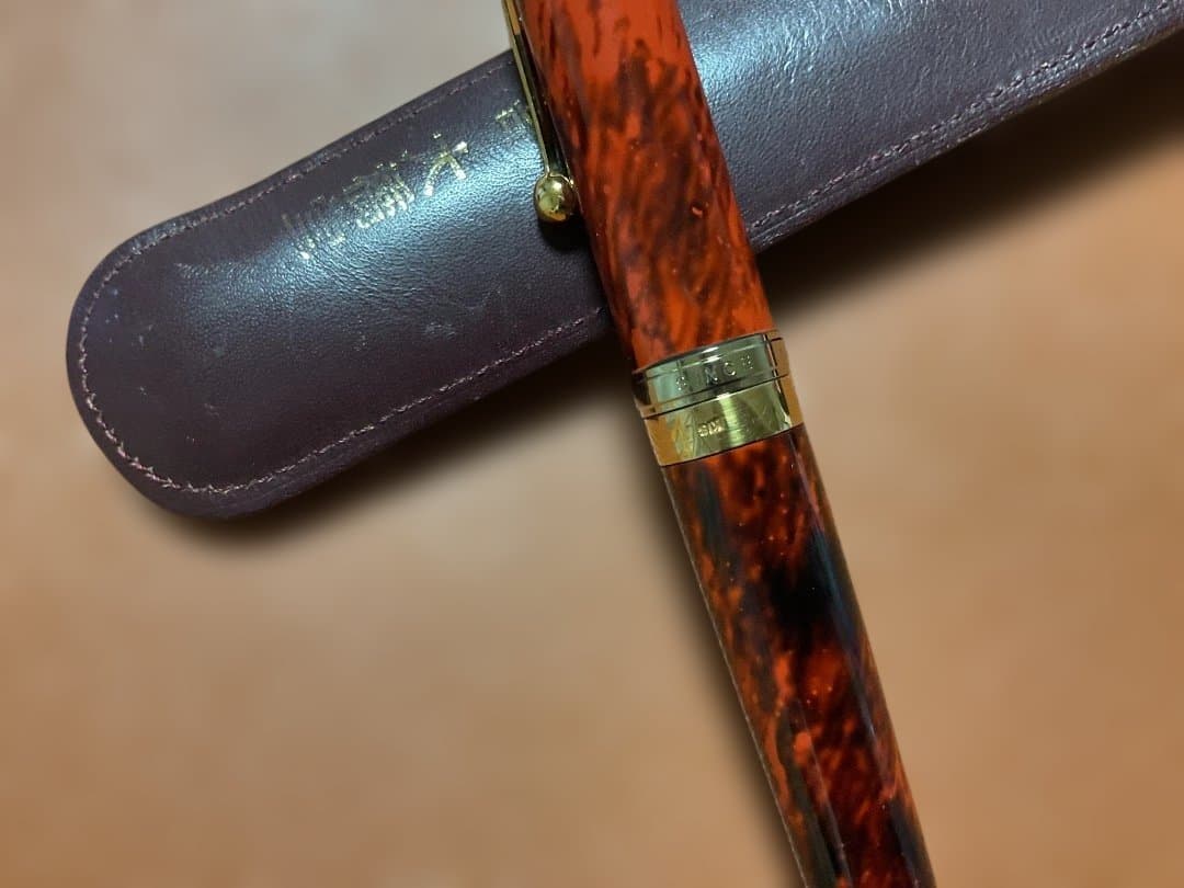 大橋堂　万年筆　エボナイト　ペン先21K ケースつき