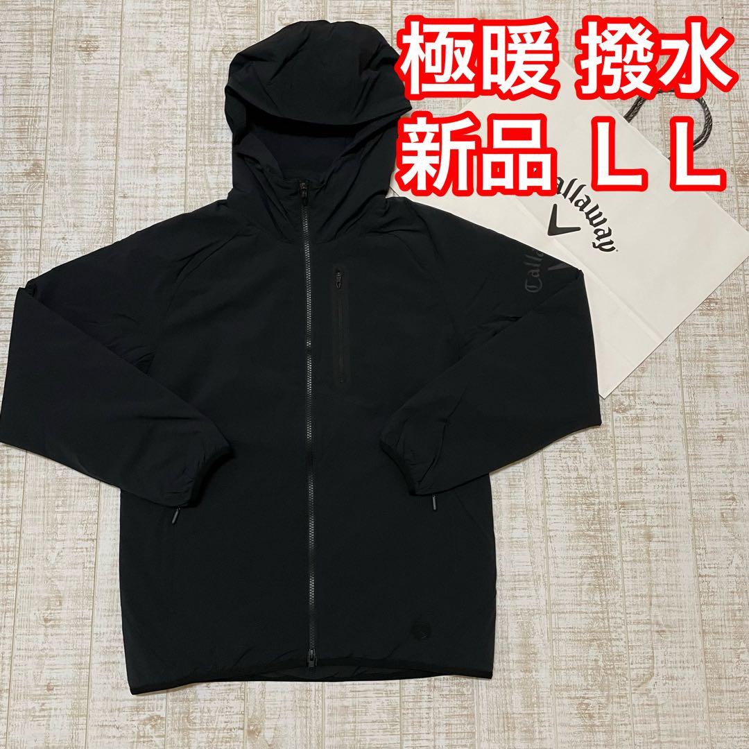 新品 キャロウェイ 長袖ブルゾン 中綿 撥水 フード付き ブラック LLサイズ