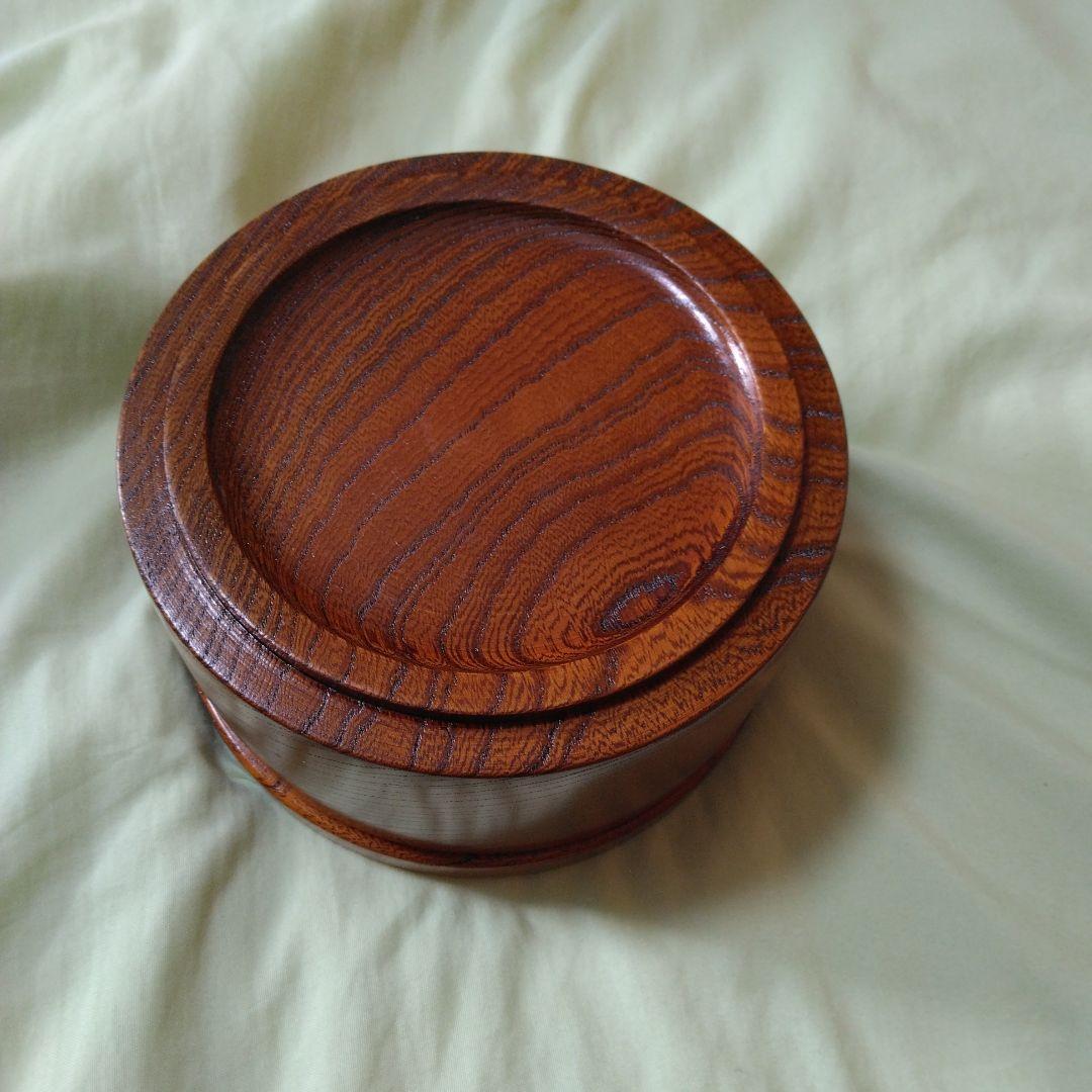 5個セット小田原漆器　欅（けやき）くりぬき　小型茶櫃