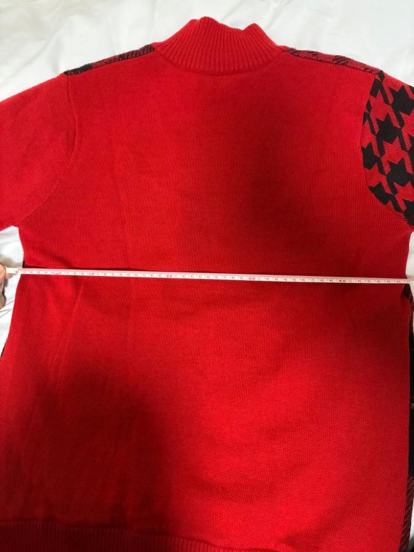 Munsingwear 赤 チェック柄 セーター&ニット帽