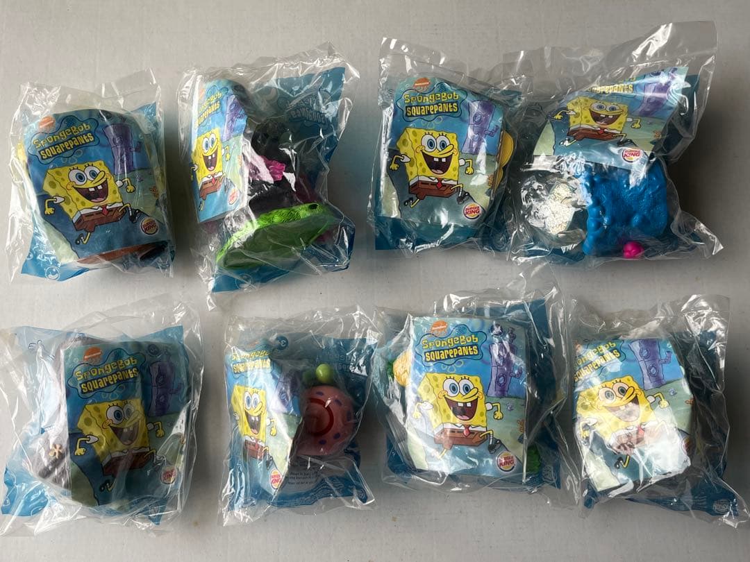 バーガーキング　米国　ミールトイ2002年　 スポンジ・ボブ　全8個セット