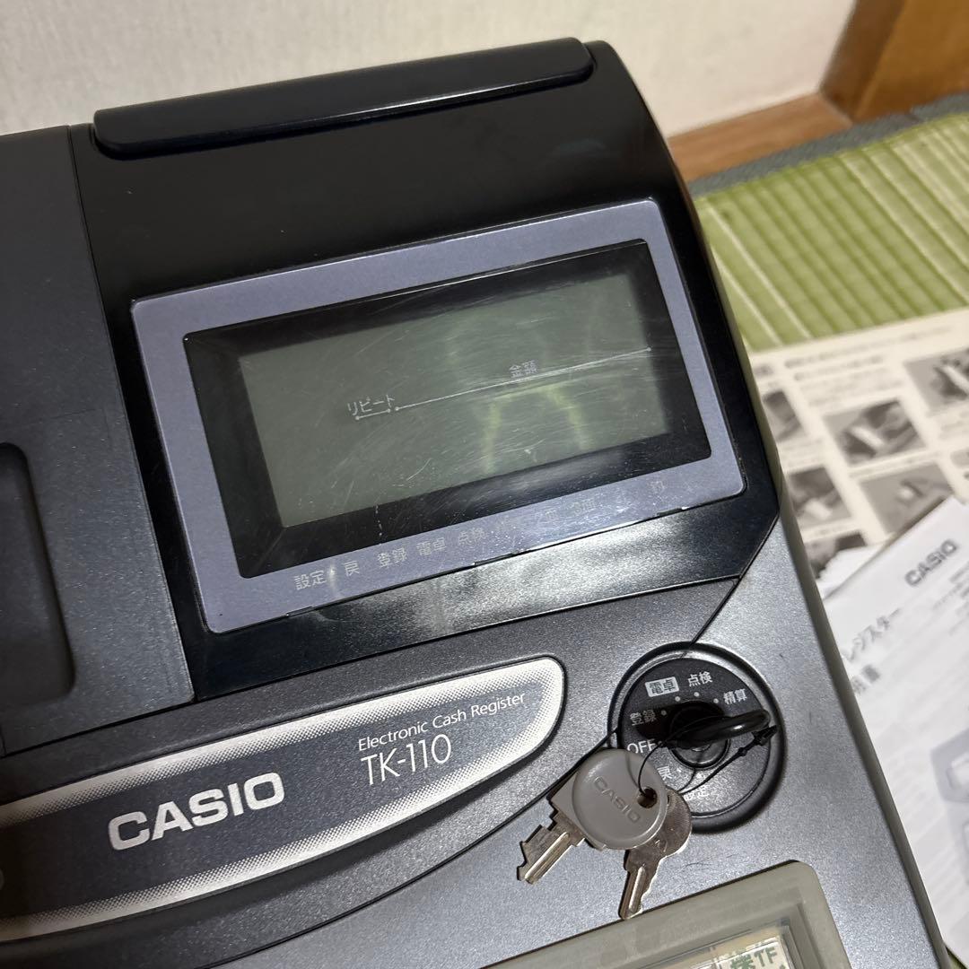 CASIO カシオ　TK-110 電子レジスター　レジ　店舗　電卓　レシート