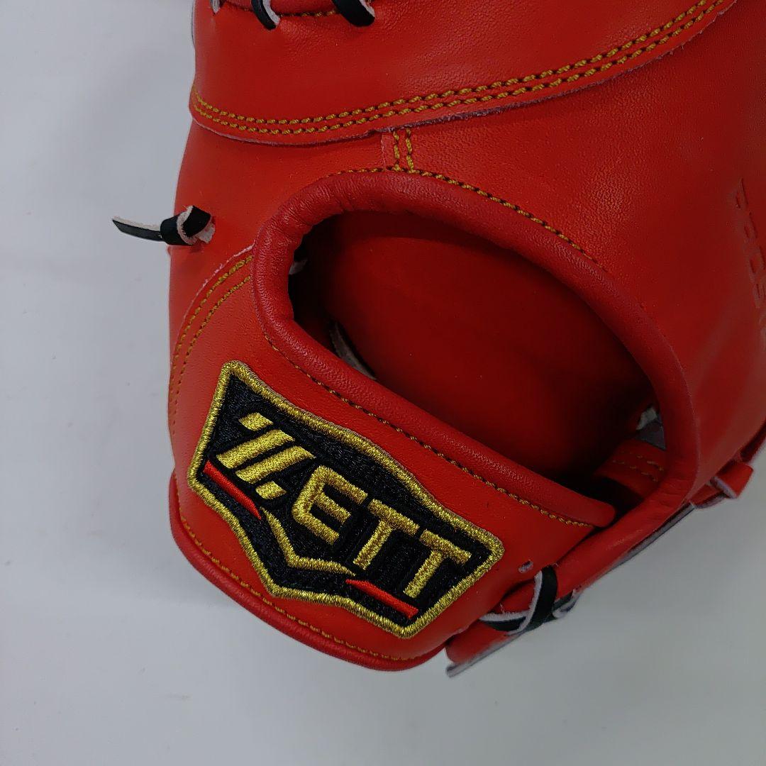 訳あり商品 ZETT 左投げ 硬式 ファーストミット ディープオレンジ