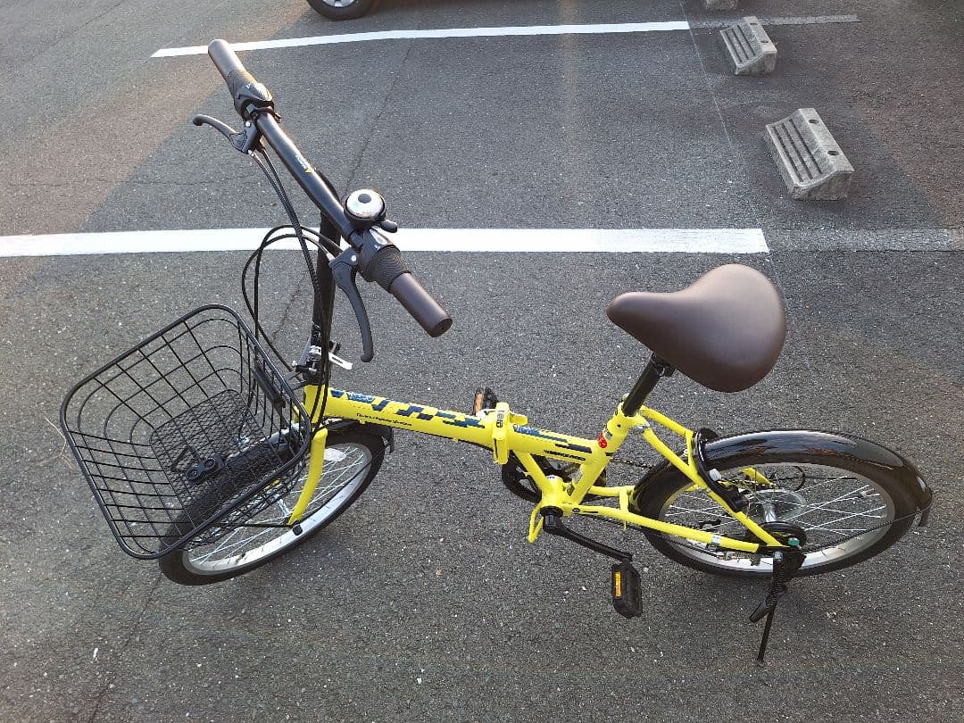 折りたたみ式自転車20インチ イエロー (黄色)引き取り限定(愛知県内)