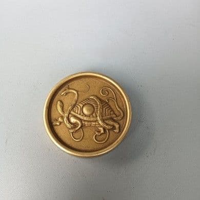 四神獣 書法 圧紙 黄銅 細工 重厚 極少品 文鎮 文房四宝 鎮尺 置物