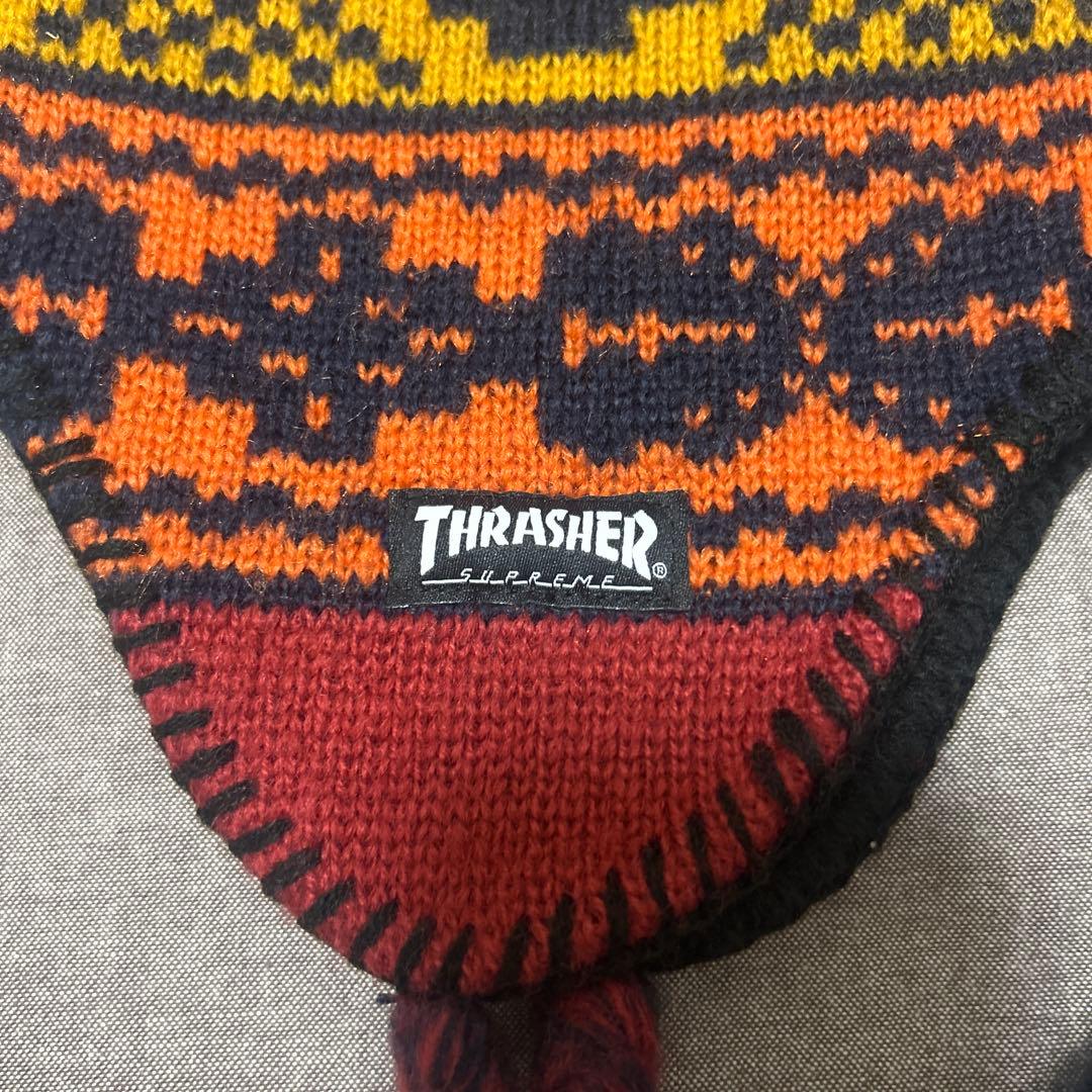 スキー・スノーボードアクセサリー Supreme x Thrasher Earflap Beanie \"Red\"