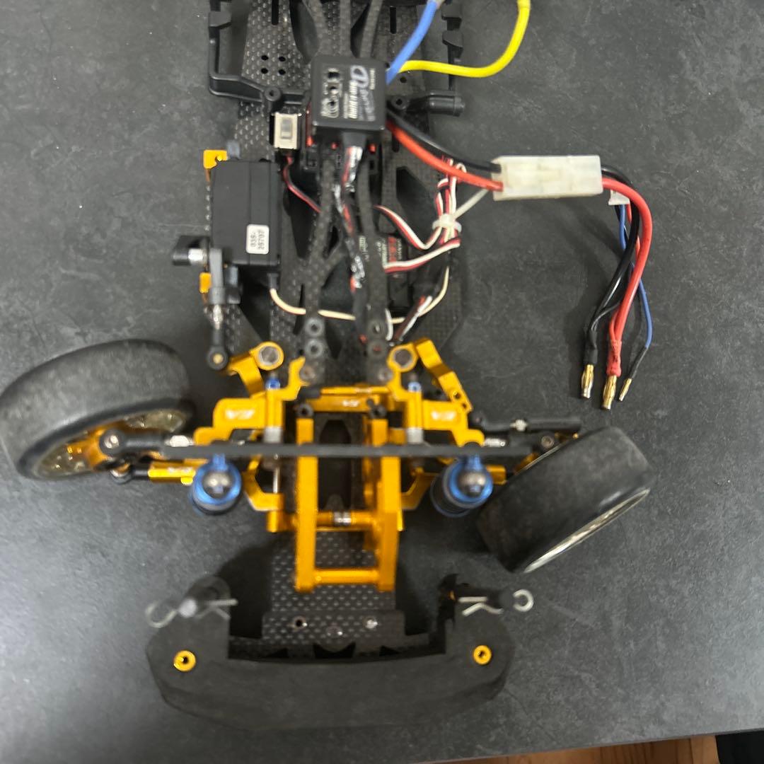 ラジドリ　TA-05 VDF　ゴールド　魔改造シャーシ　2駆　ＲＷＤ化