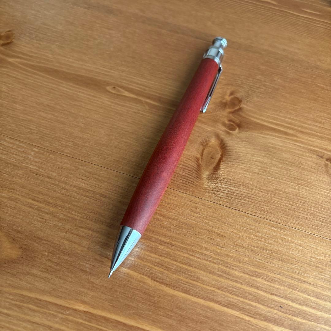 工房楔　木軸シャープペンピンクアイボリー