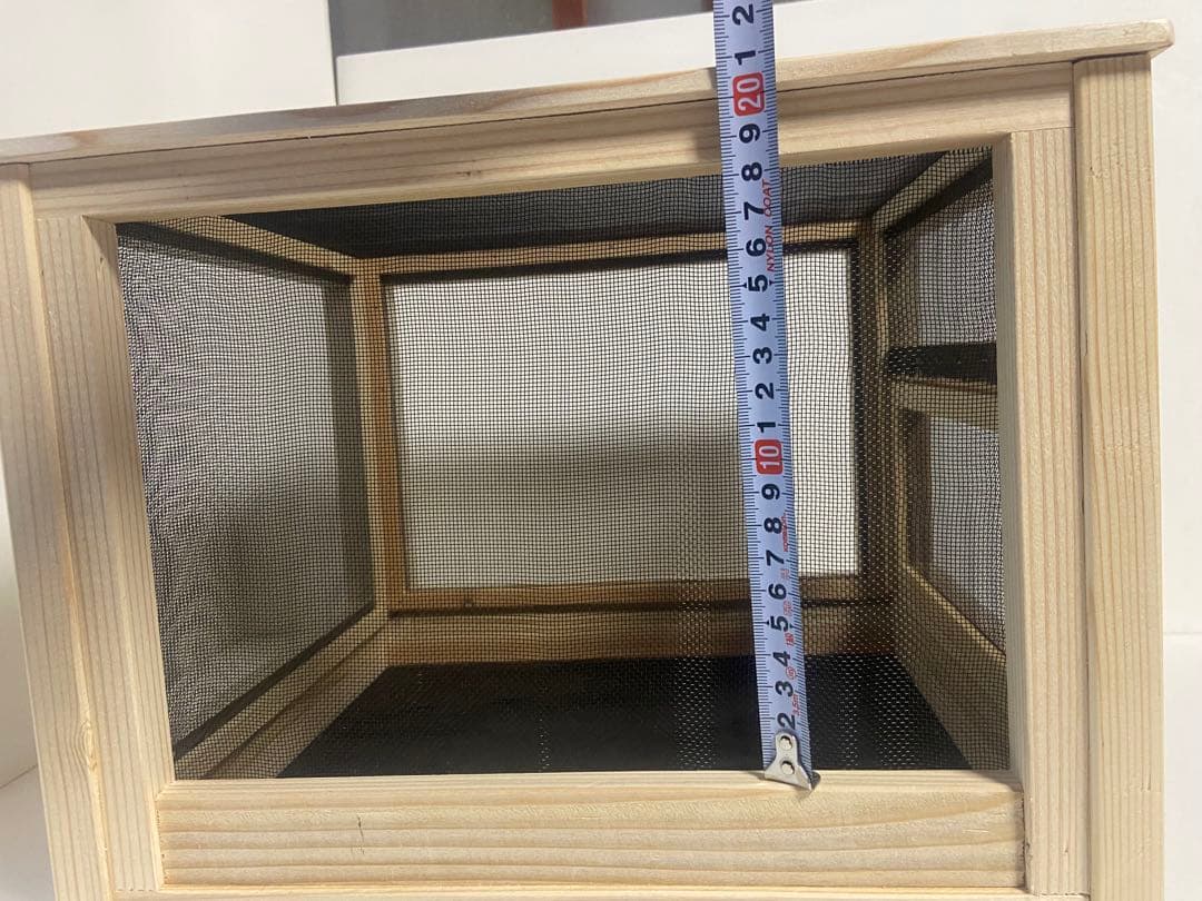 木製虫かご メッシュ窓付き　送料込み