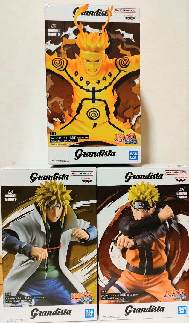 Grandista ナルト フィギュア 3体セット　開封品　中古　送料無料