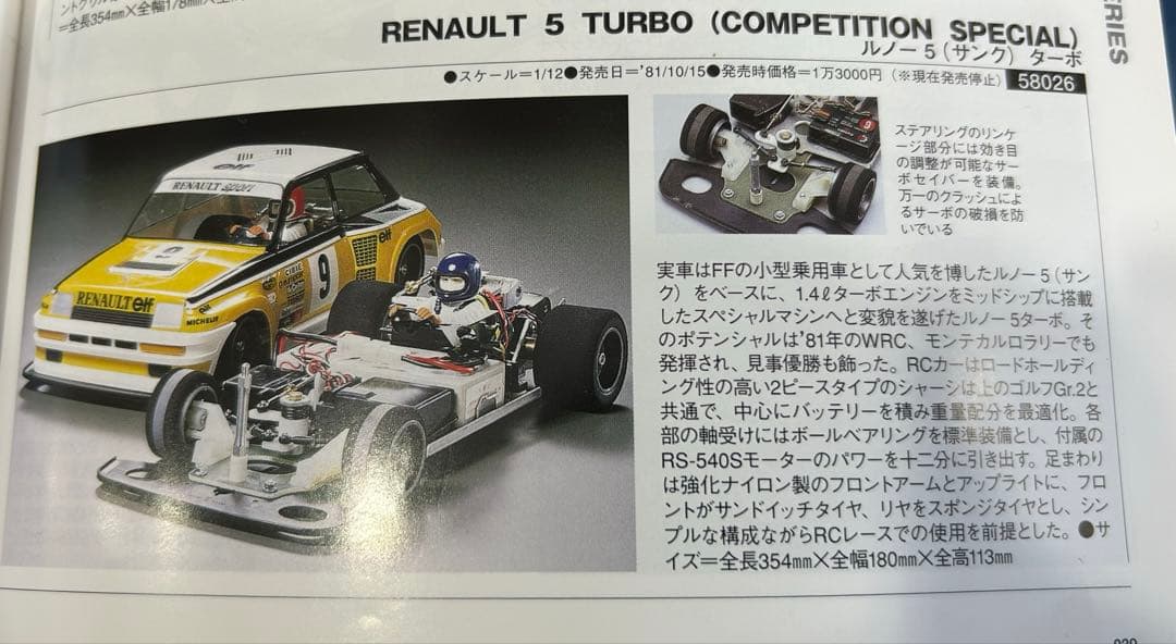 未開封味組み立て　当時物　タミヤ　ラジコン　ルノーサンクターボ　おまけ付き