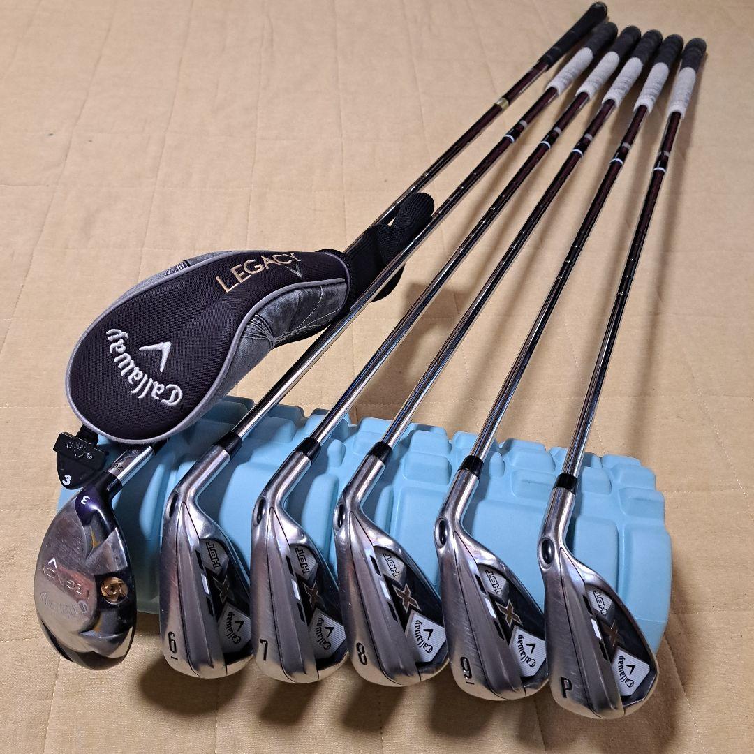 キャロウェイ.レガシーX-HOT. アイアン6番～PWとレガシー20度UT6本。