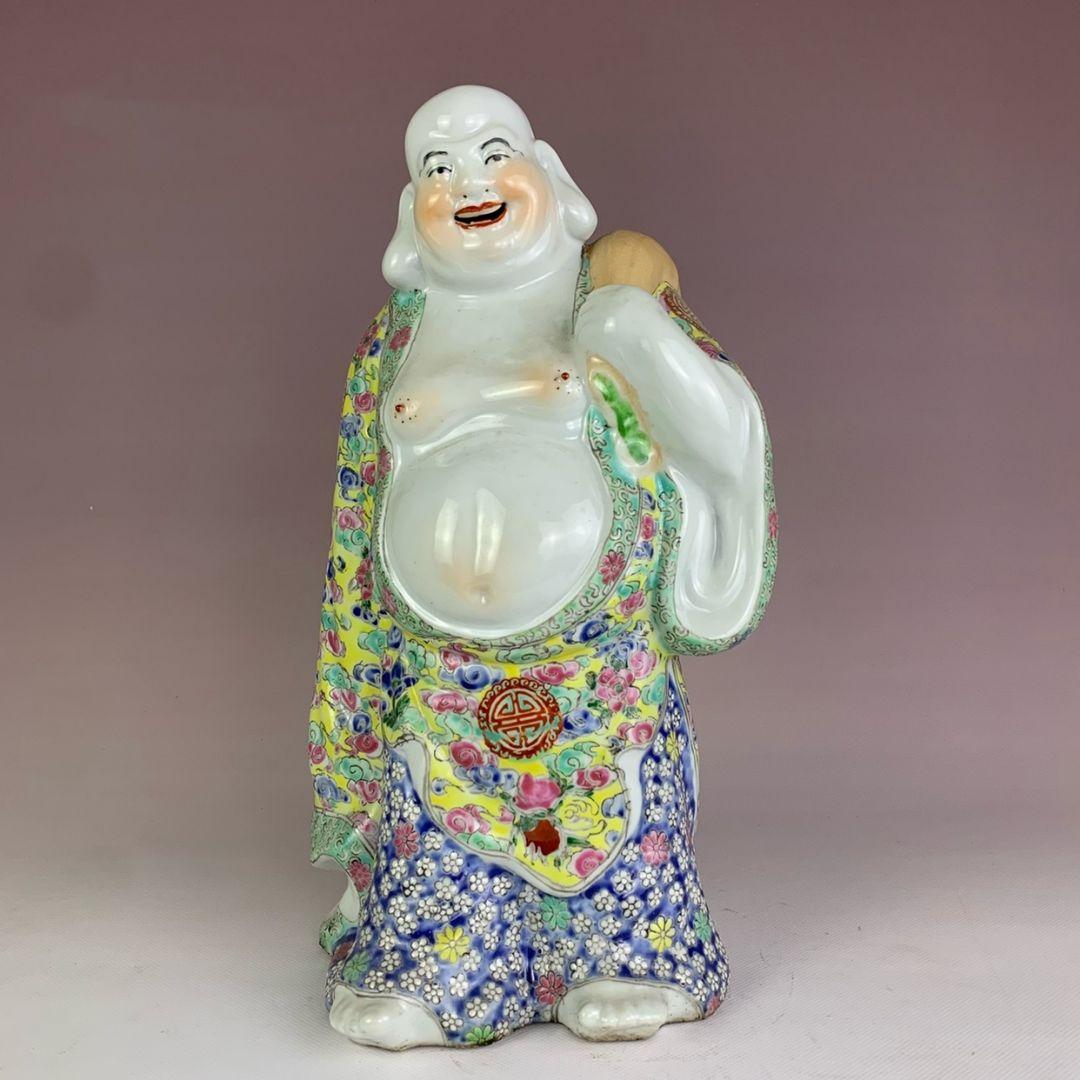 布袋さん彫像  陶磁器 装飾品 現代工芸品 美術品 置物