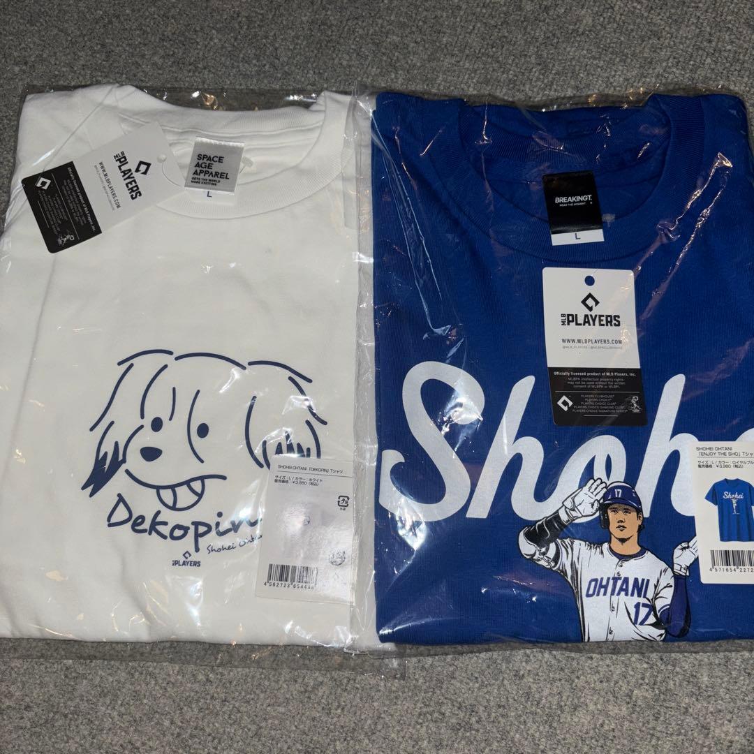 未開封品　MLB公式　半袖　TシャツL 大谷翔平&デコピン