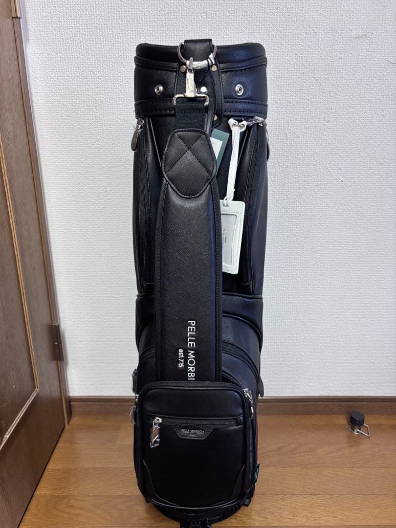 【未使用】ペッレモルビダ PELLE MORBIDA スタンドキャディバッグ 黒