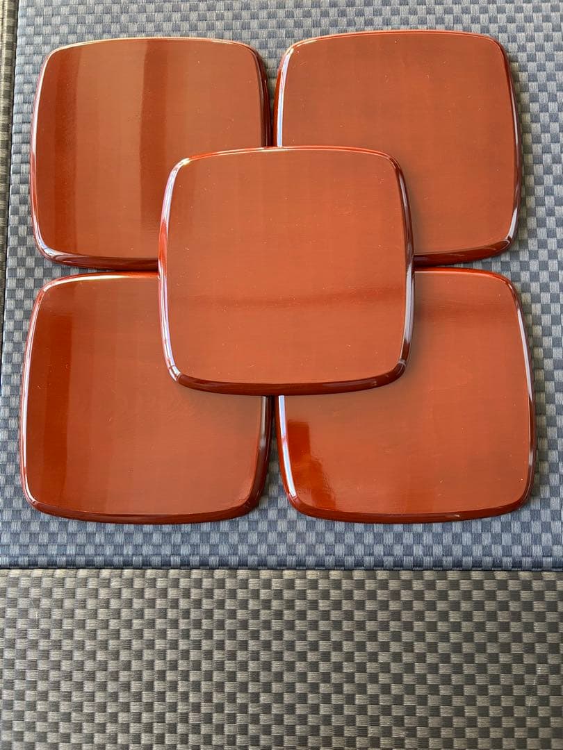 讃岐漆器の膳正方形5枚セット