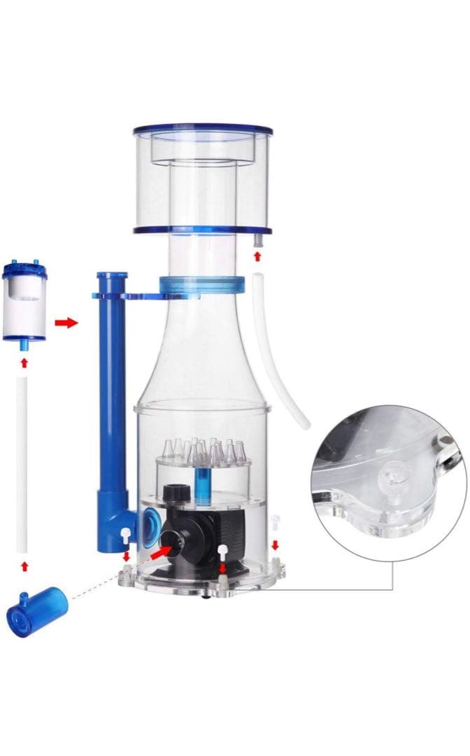 『DCポンプ搭載』ws-150 プロテインスキマー　８００L対応　カラー変更