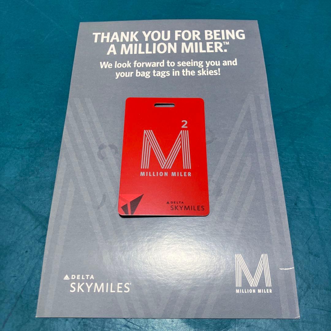 ☆希少☆ デルタ航空　2ミリオンマイラー　荷物タグ1枚